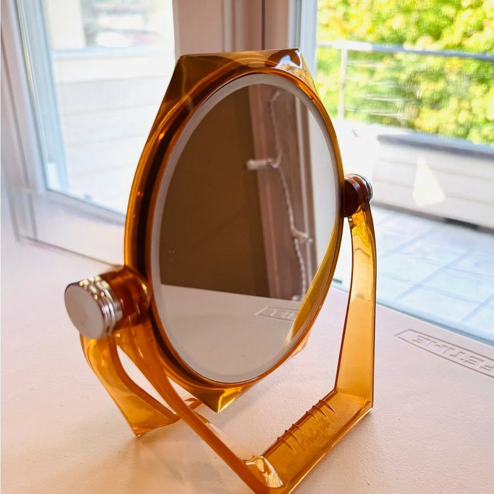 Vintage Mohawk USA Amber Vanity Mirror – Retro Mid-Century Style